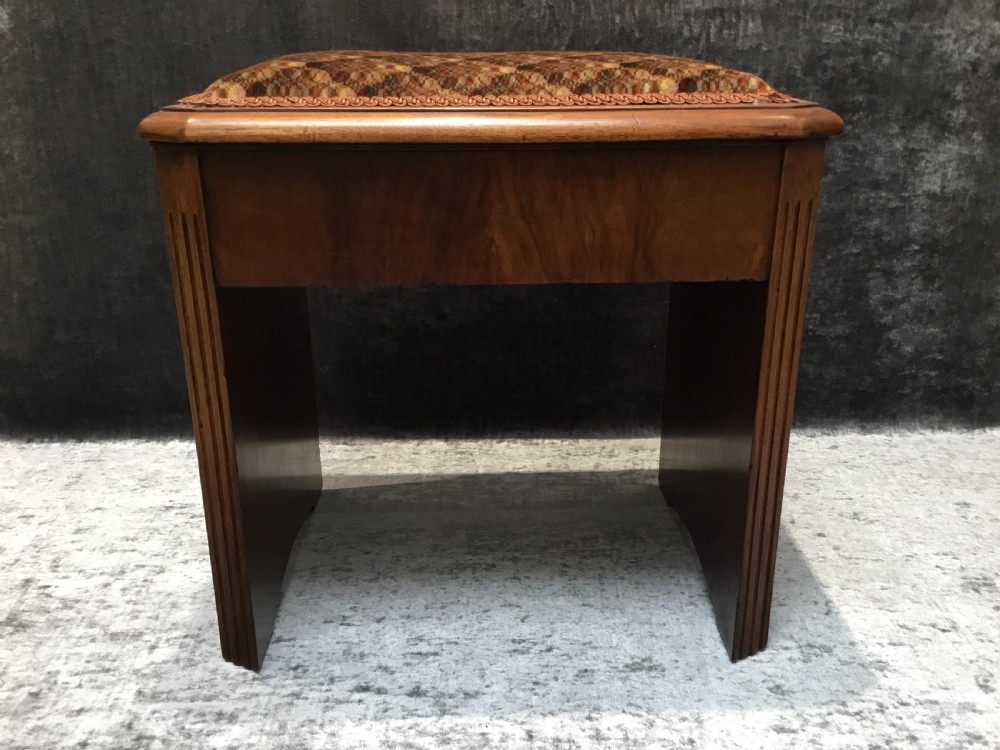 An Art Deco Walnut Piano Stool View VIII