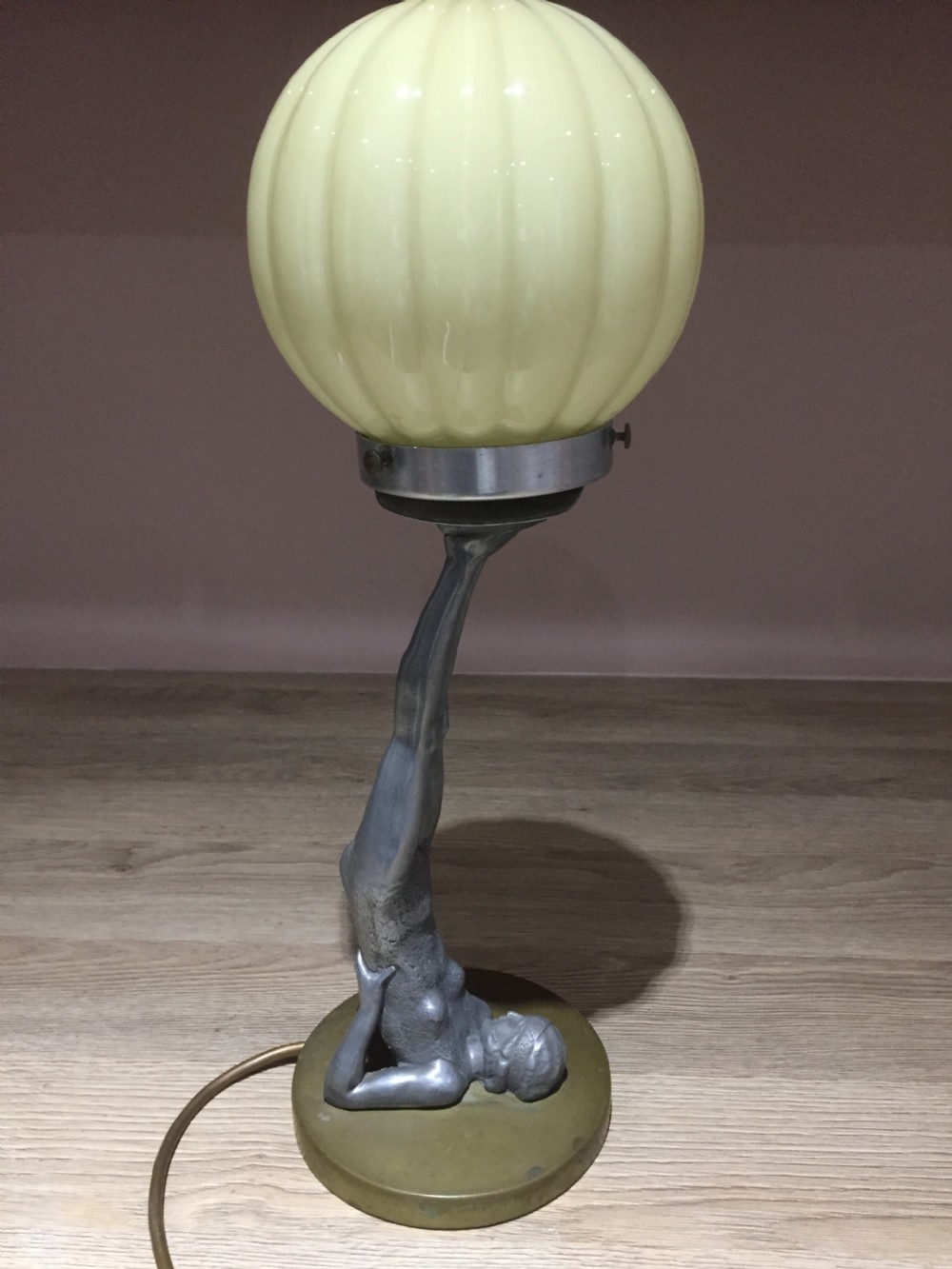 An Art Deco ‘Bathing Belle’ Spelter Light
