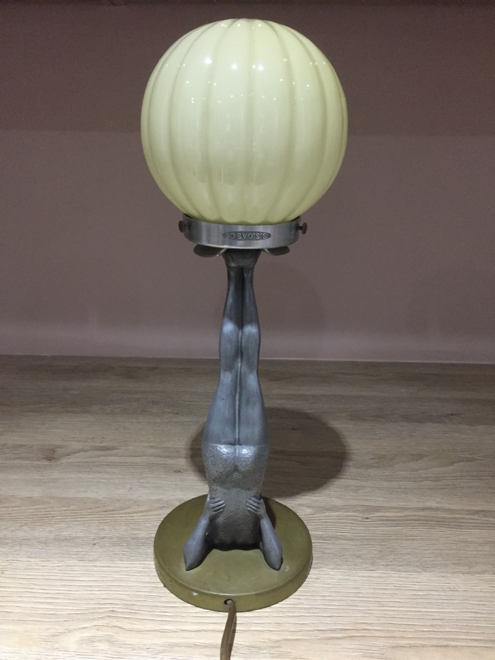 An Art Deco ‘Bathing Belle’ Spelter Light View V