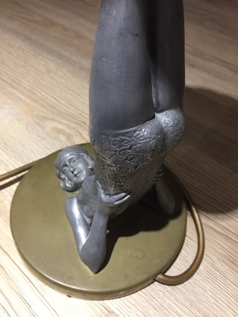 An Art Deco ‘Bathing Belle’ Spelter Light View IX