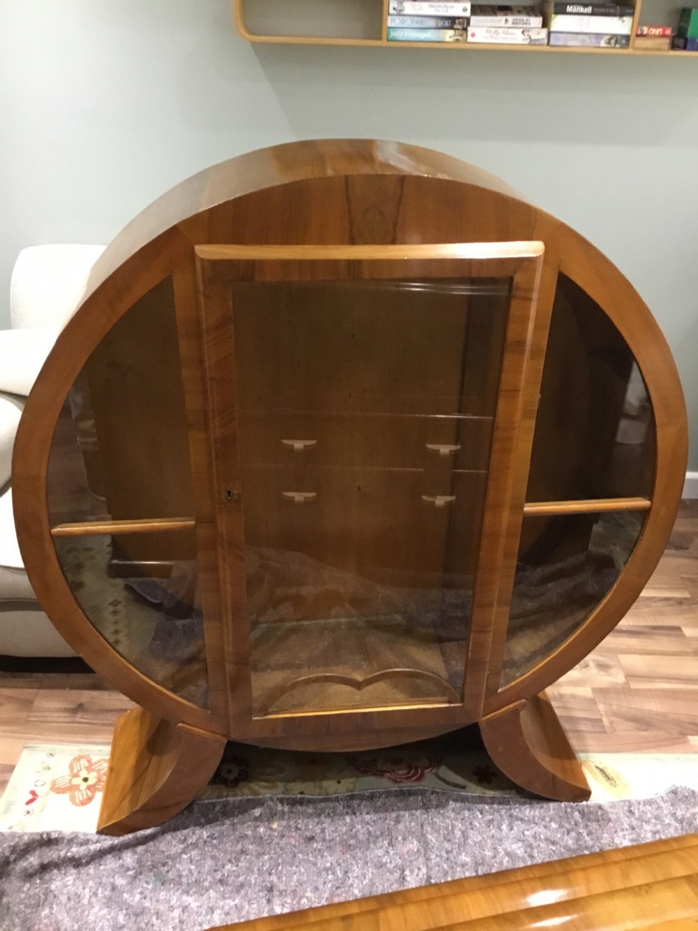 Art Deco Walnut Display Cabinet View II
