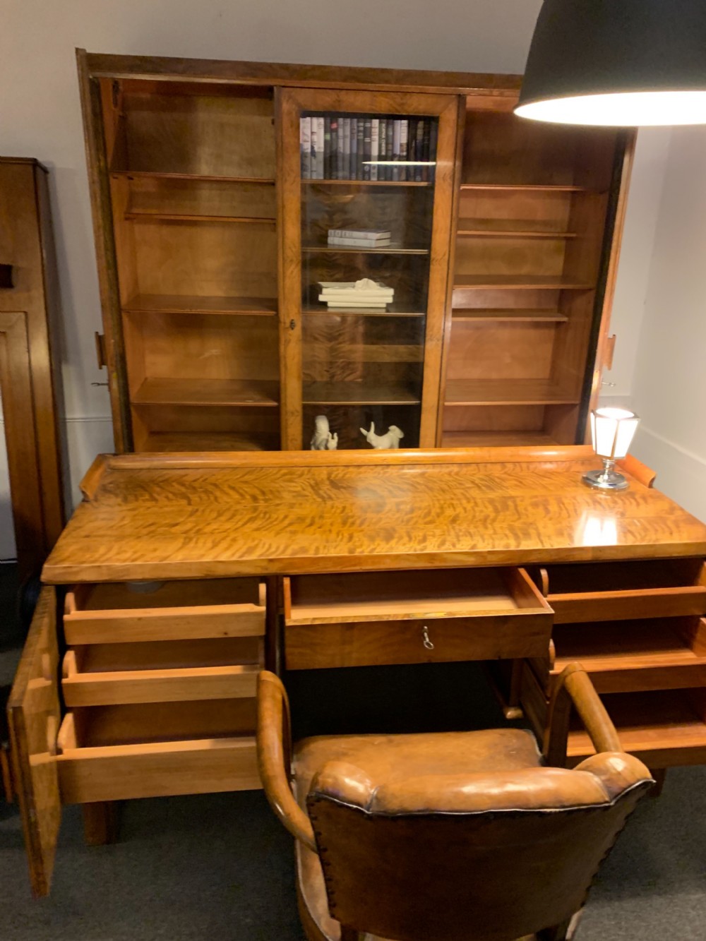 Art Deco Bookcase and Desk. View VI