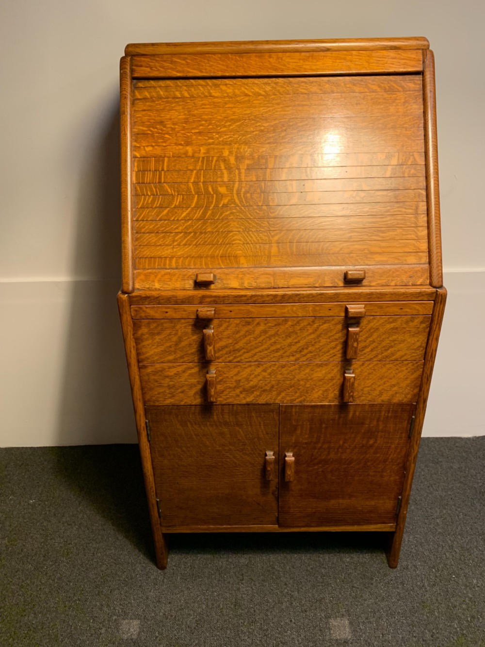 Art Deco Oak Bureau