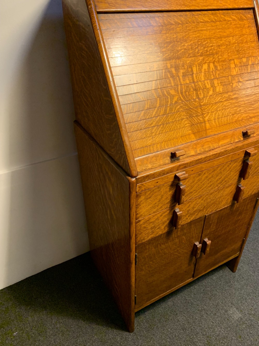 Art Deco Oak Bureau View IV