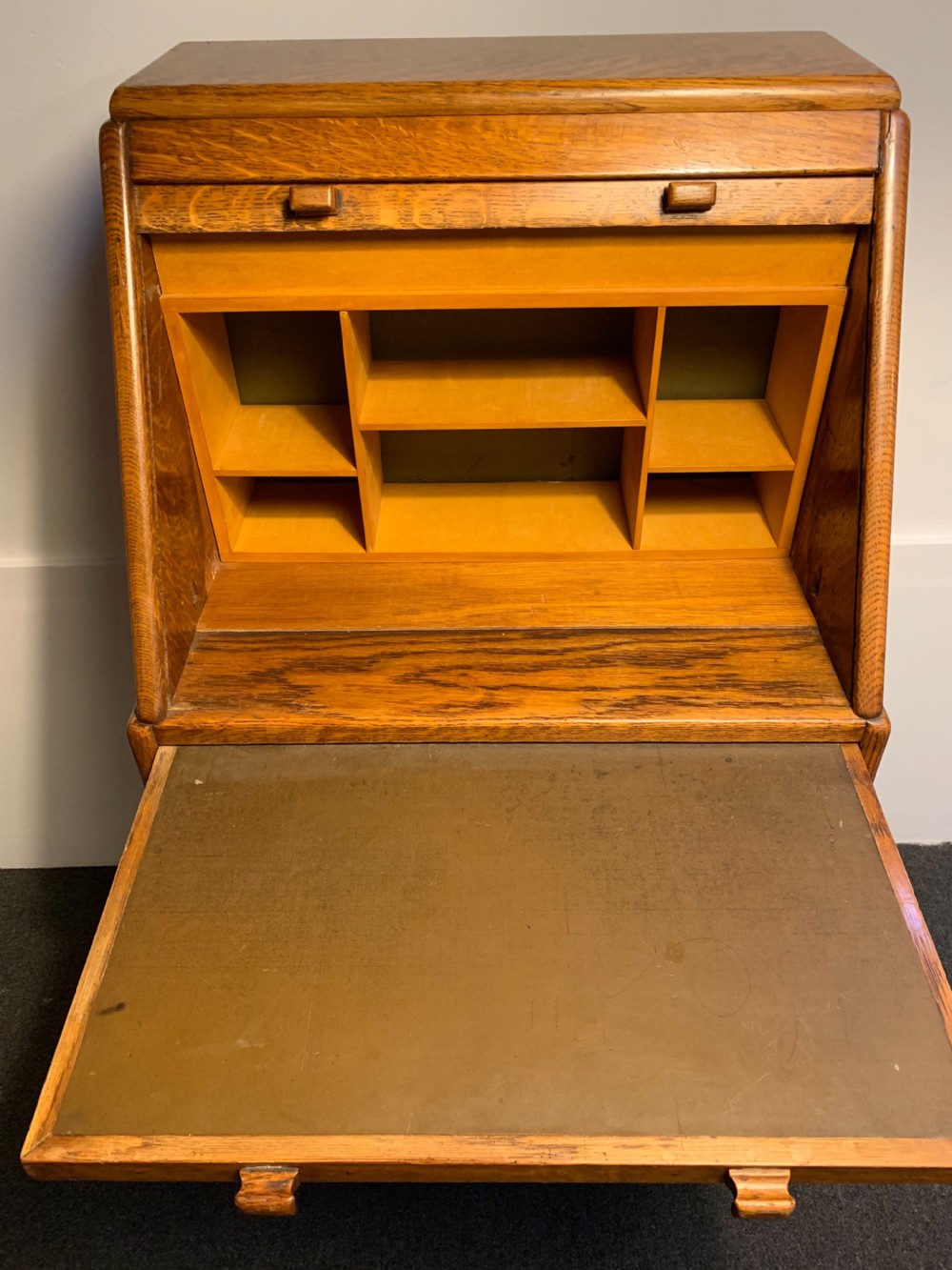 Art Deco Oak Bureau View VI