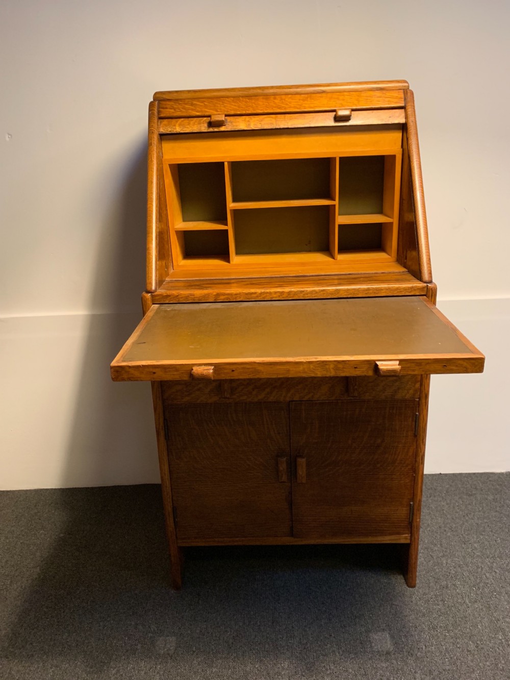 Art Deco Oak Bureau View XIII