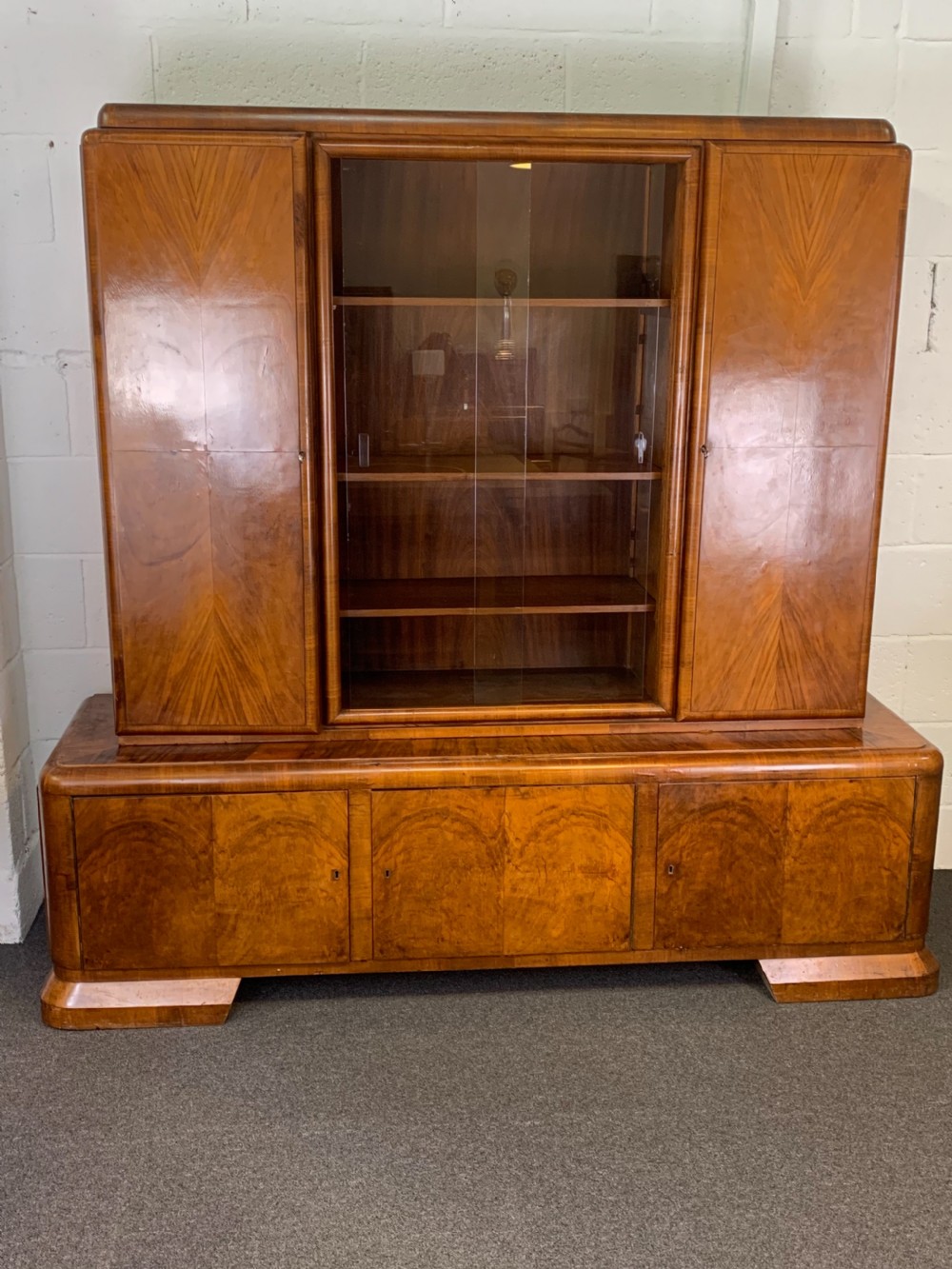 Art Deco Bookcase and Display Cabinet View XI