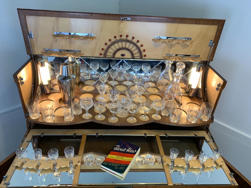 Art Deco Cocktail Cabinet View XI