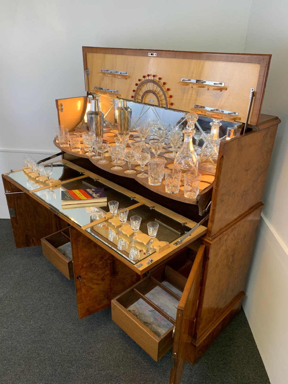 Art Deco Cocktail Cabinet View XII