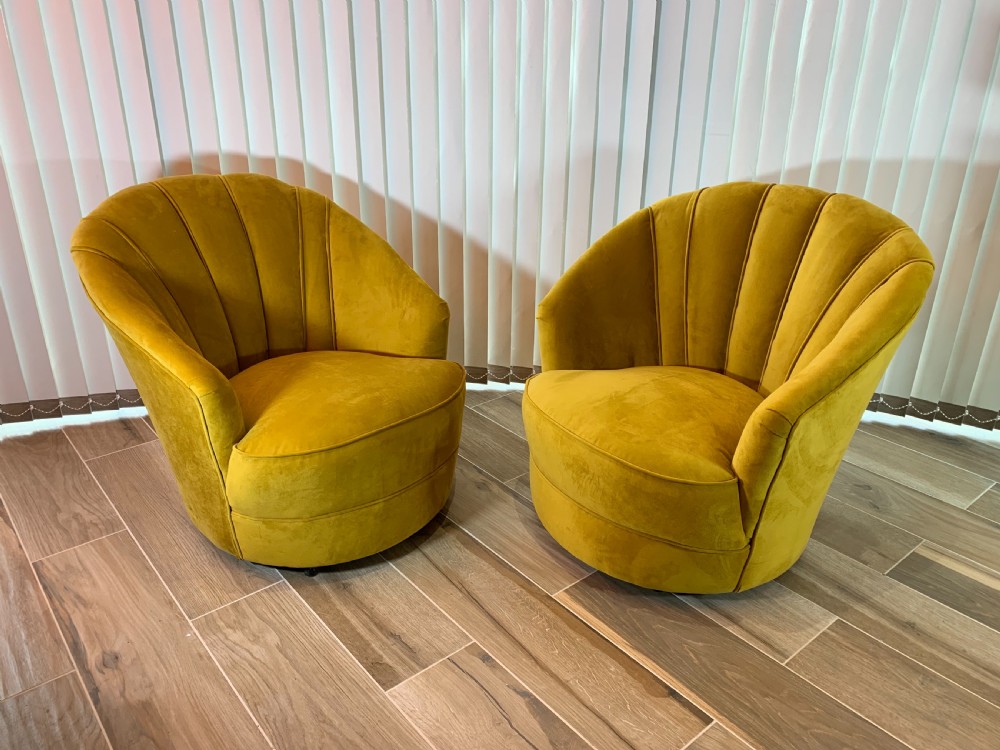 A Pair of Art Deco Cocktail Tub Chairs  View II