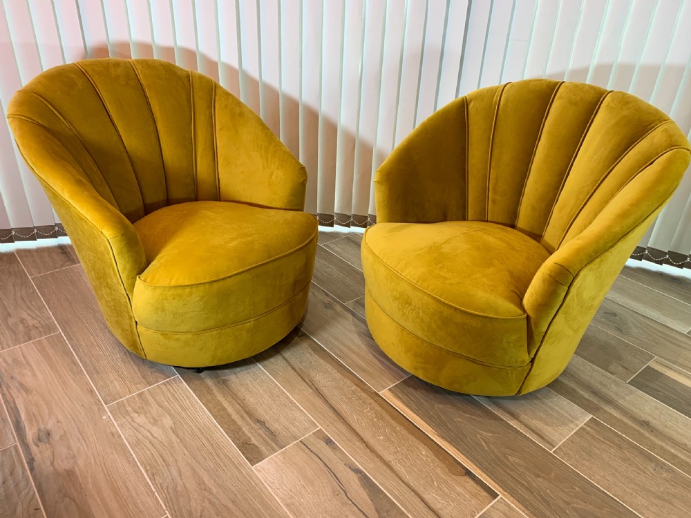 A Pair of Art Deco Cocktail Tub Chairs  View III
