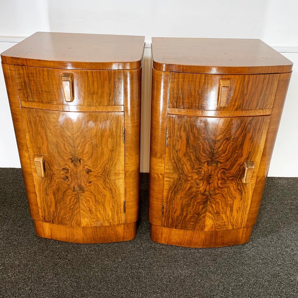 A Pair of Art Deco Bedside Cabinets