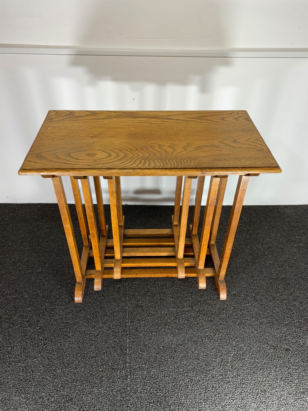 Nest of Three Oak 1930s Tables View VIII
