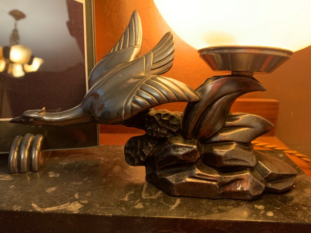 Art Deco Combined Photo Stand and Lamp by Limousin View III