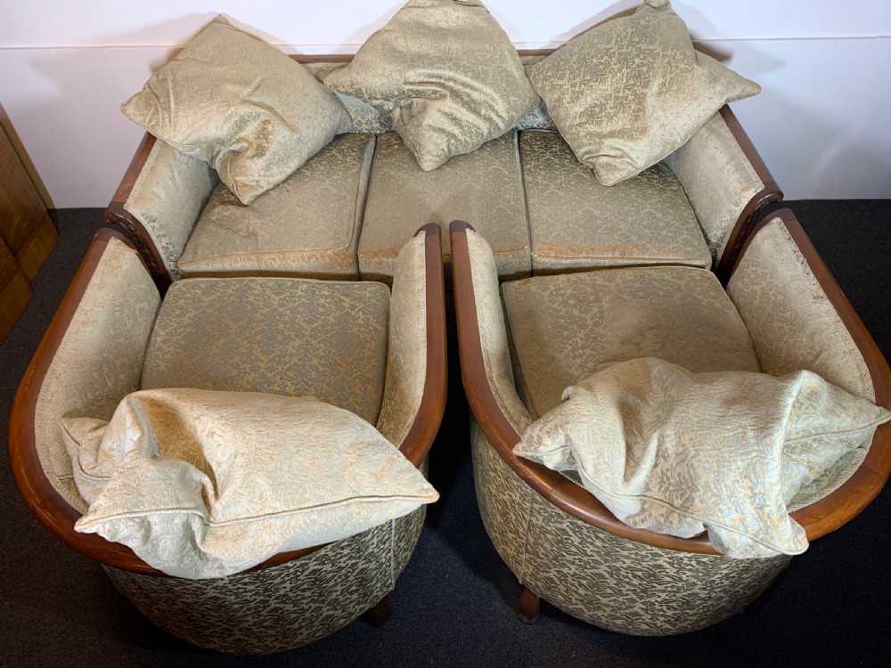 Art Deco French Salon Suite for Reupholstery  View III