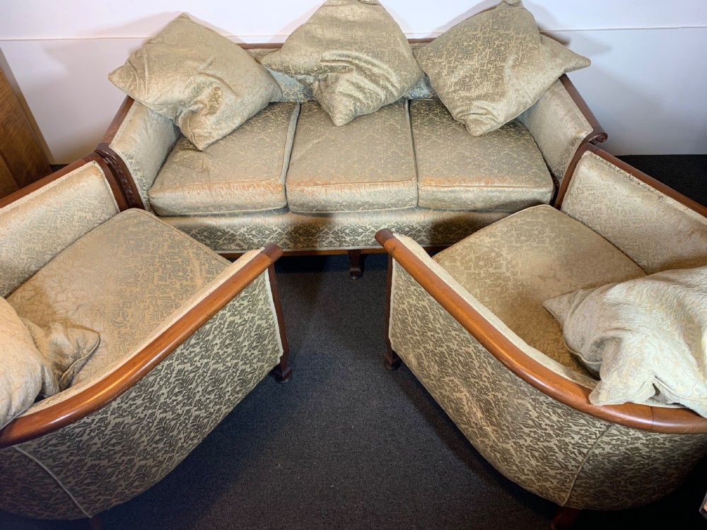 Art Deco French Salon Suite for Reupholstery  View IV