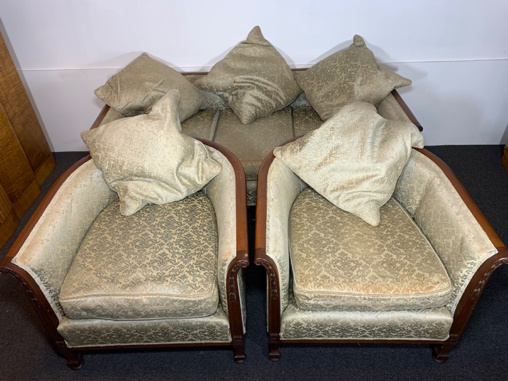 Art Deco French Salon Suite for Reupholstery  View V
