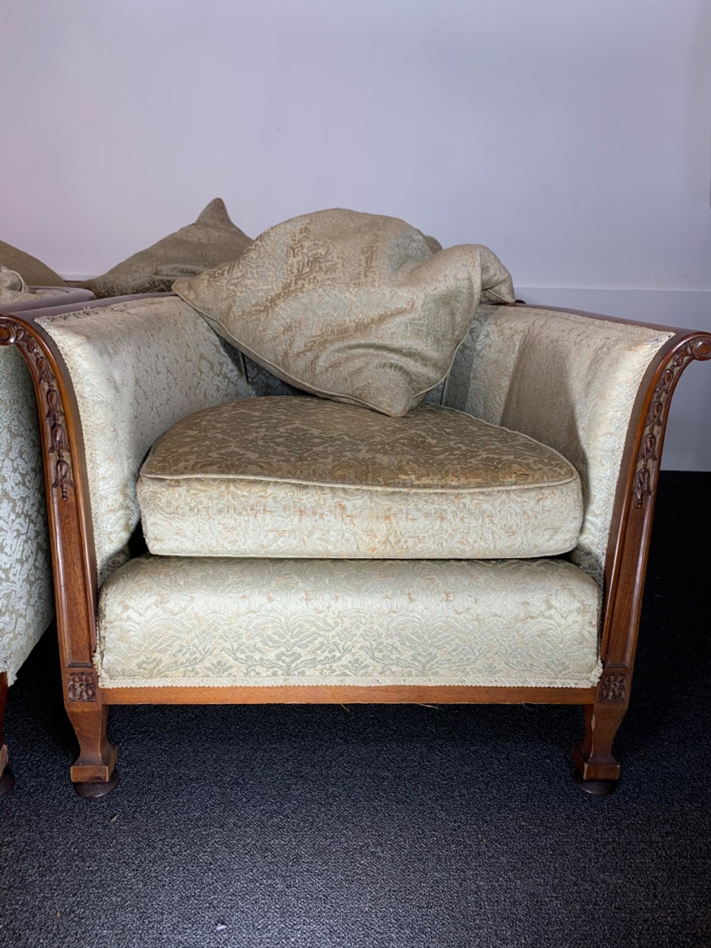 Art Deco French Salon Suite for Reupholstery  View VIII