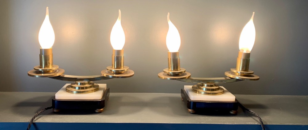 A Pair of Art Deco Lamps