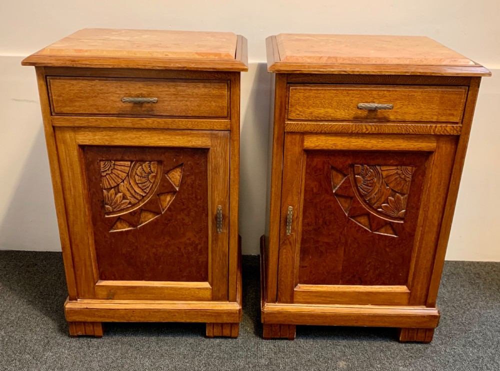 Art Deco Pair of Bedside Cabinets View II