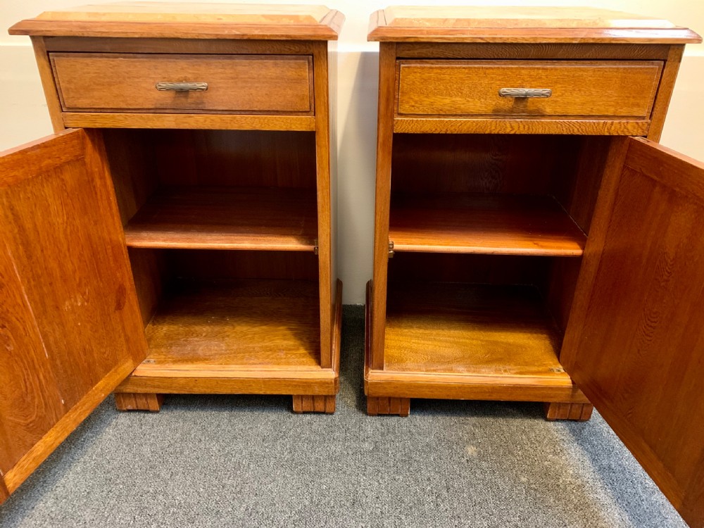 Art Deco Pair of Bedside Cabinets View V