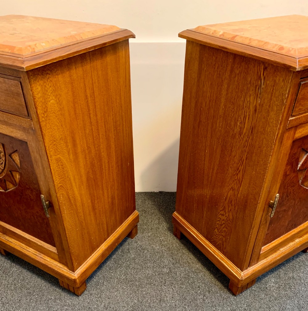 Art Deco Pair of Bedside Cabinets View VII