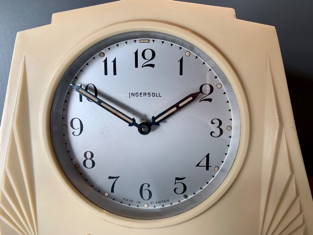Art Deco Alarm Clock by Ingersoll View III