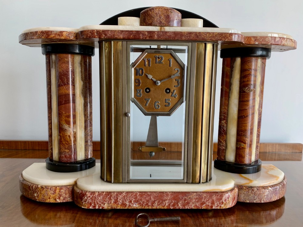 A Very Large Art Deco Mantle Clock View V
