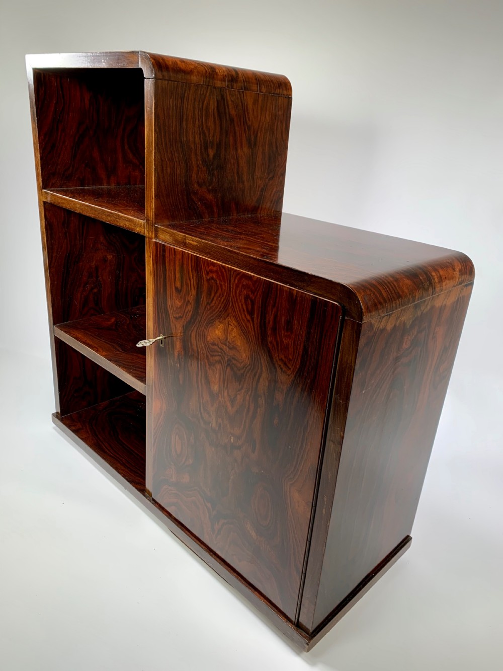 Art Deco  Combined Bookcase and Cupboard.