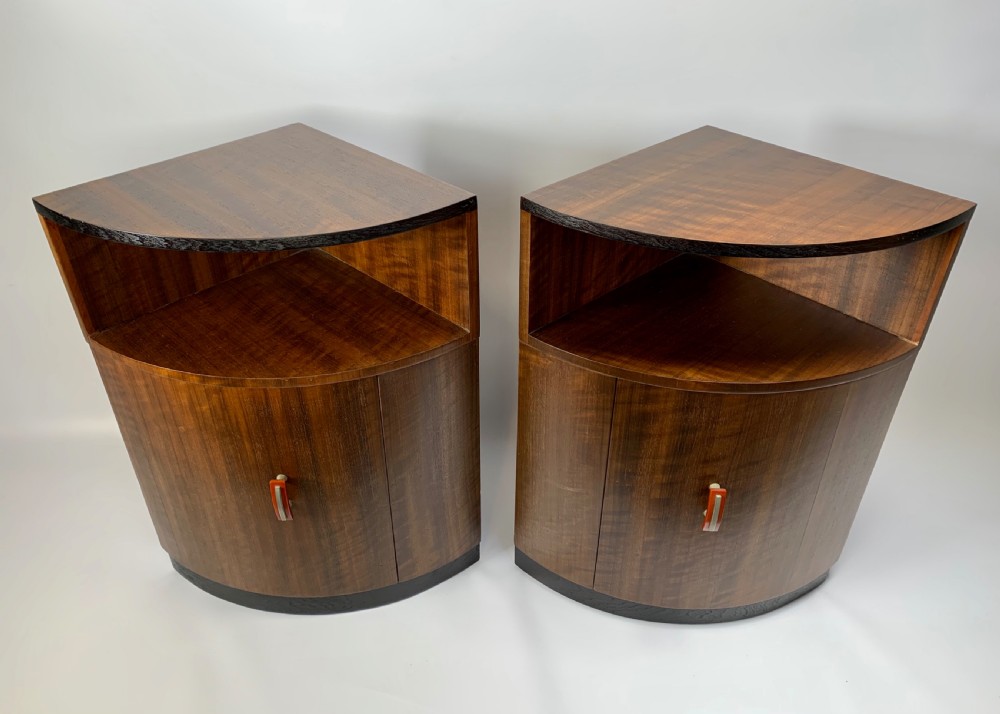 A Pair of Art Deco Corner Cabinets View II