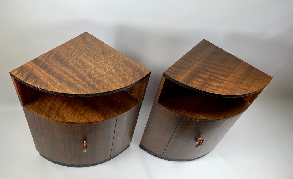A Pair of Art Deco Corner Cabinets View III