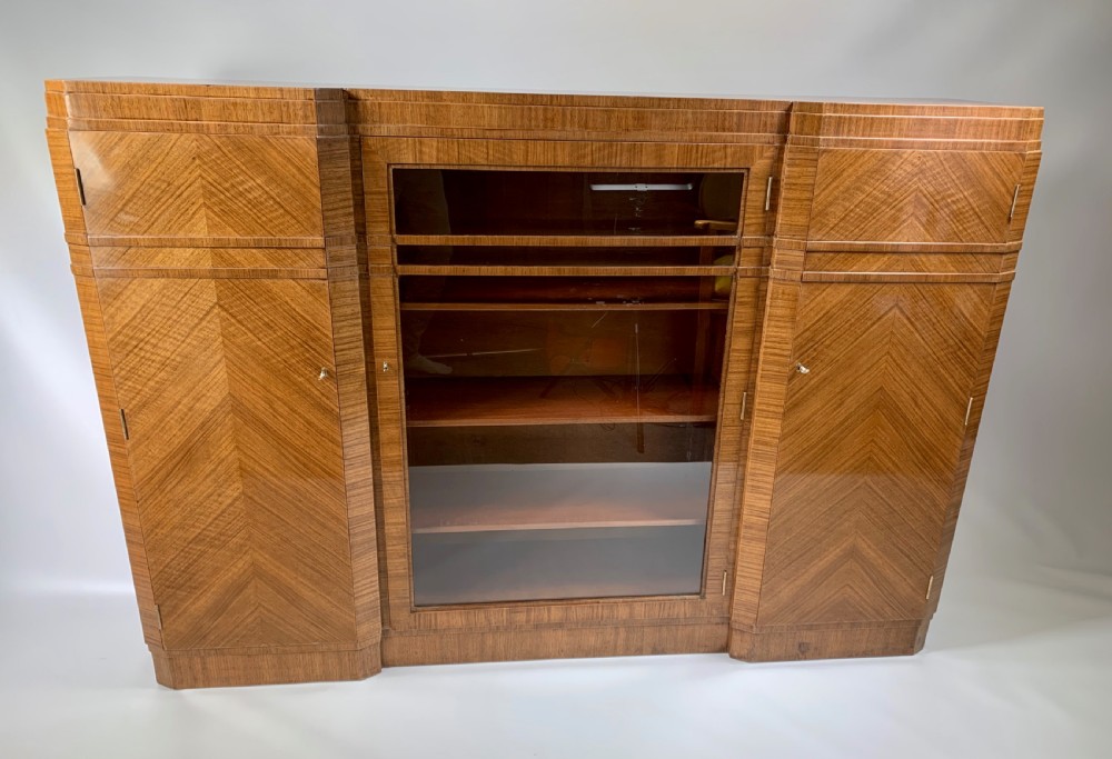 Art Deco Walnut Bookcase View II