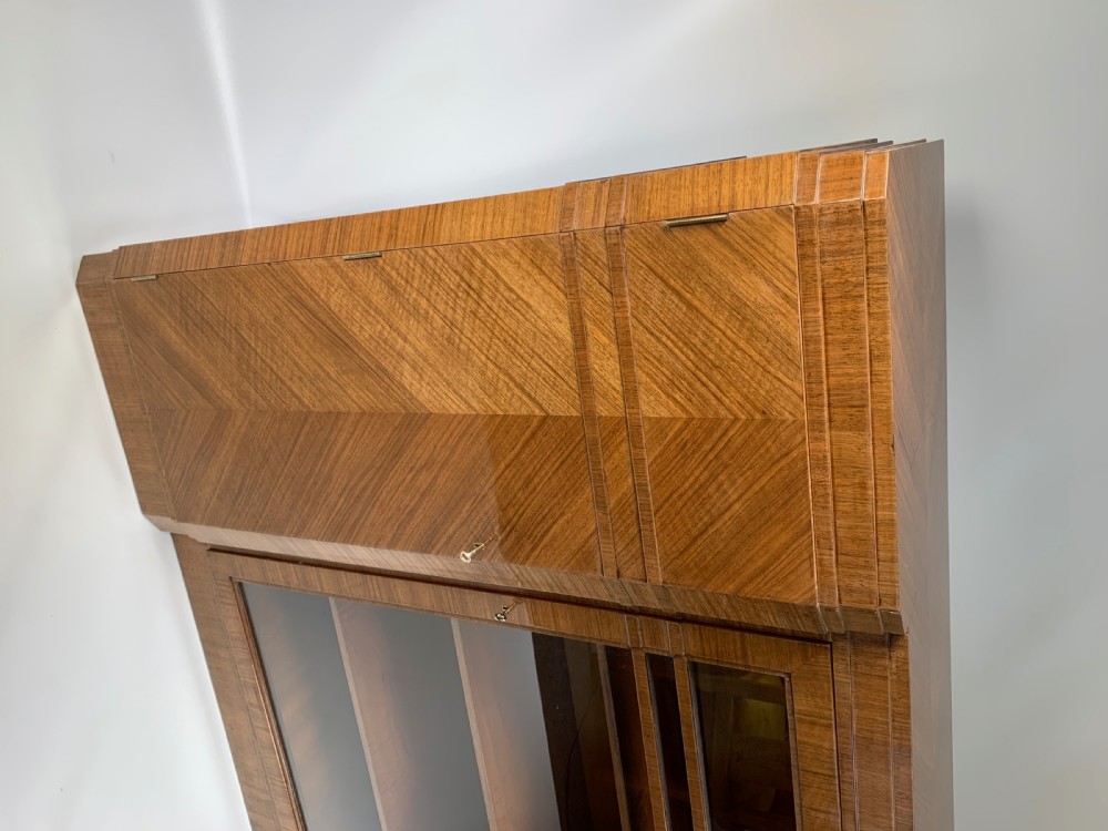 Art Deco Walnut Bookcase View III