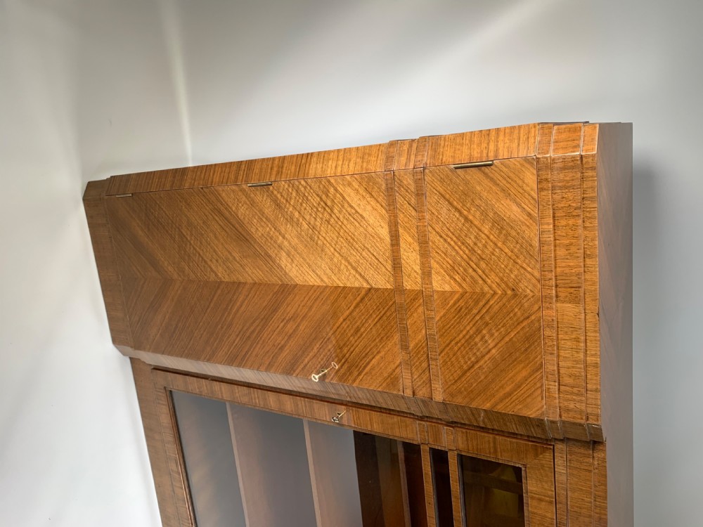 Art Deco Walnut Bookcase View IV
