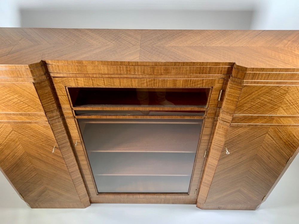 Art Deco Walnut Bookcase View VII