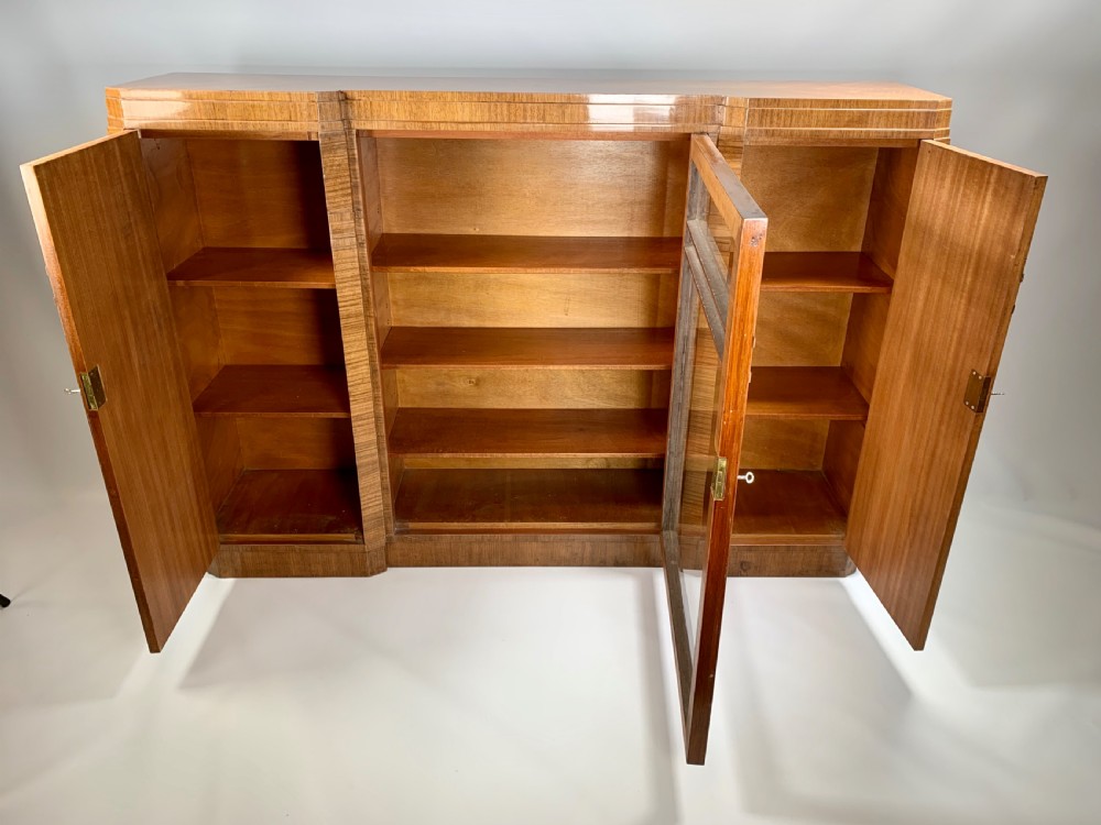 Art Deco Walnut Bookcase View X