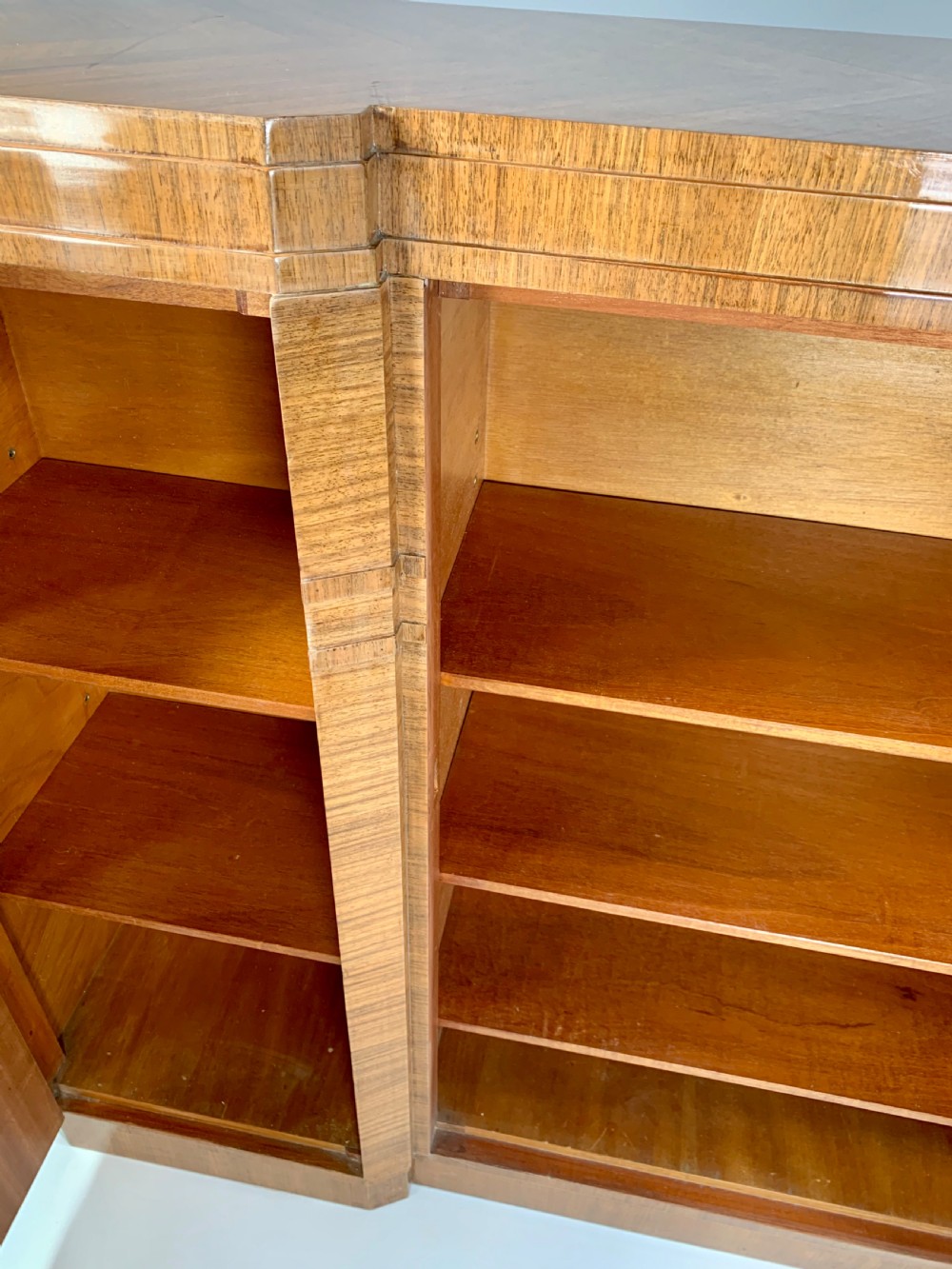 Art Deco Walnut Bookcase View XI