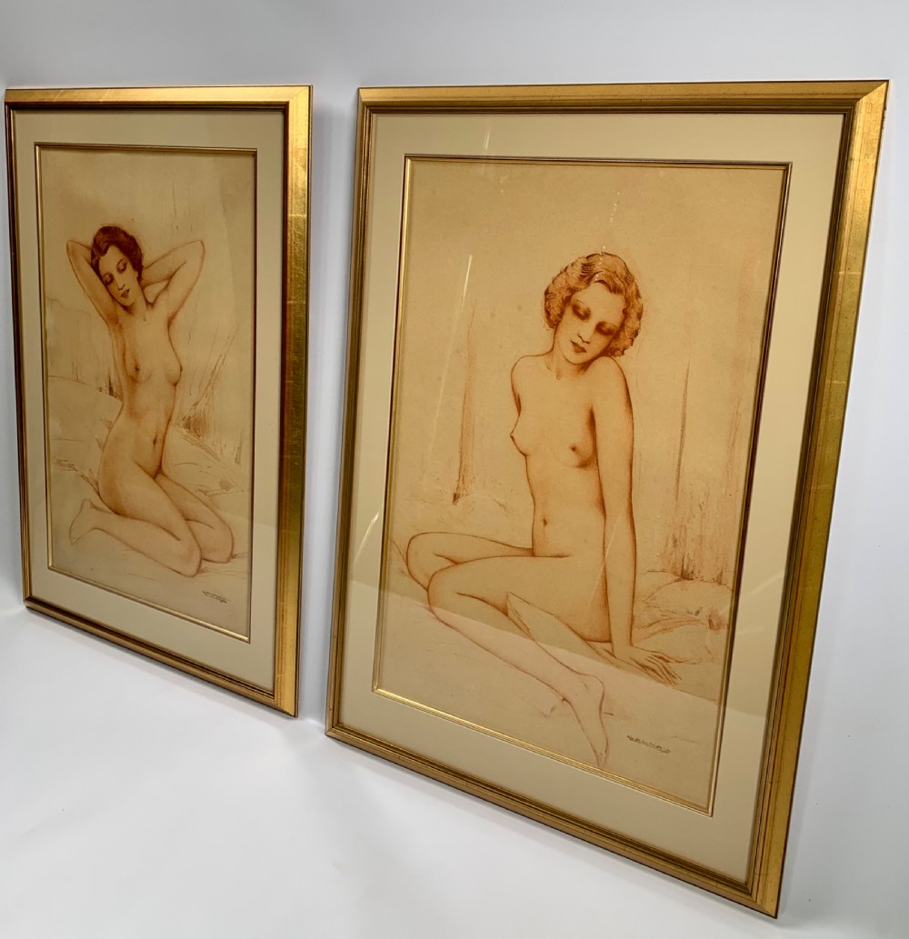 A Pair of Art Deco Nude Paintings View VII