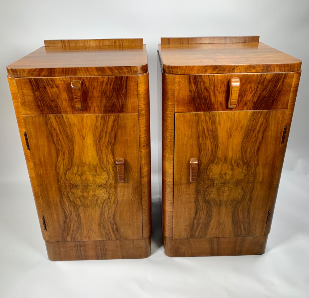 A Pair of Art Deco Bedside Cabinets