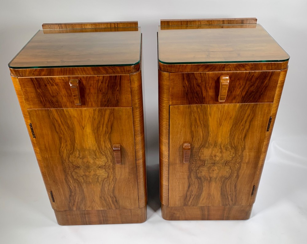 A Pair of Art Deco Bedside Cabinets View X