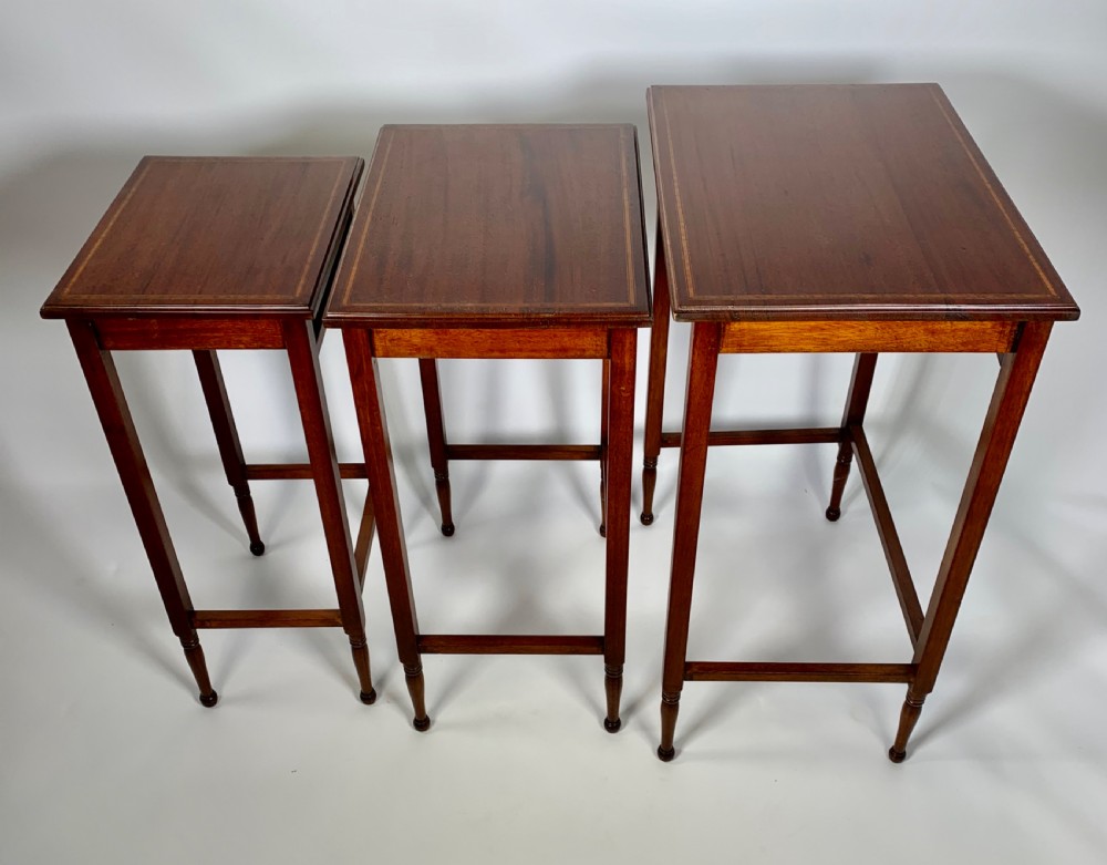 A Nest Of Three Edwardian Tables. View X