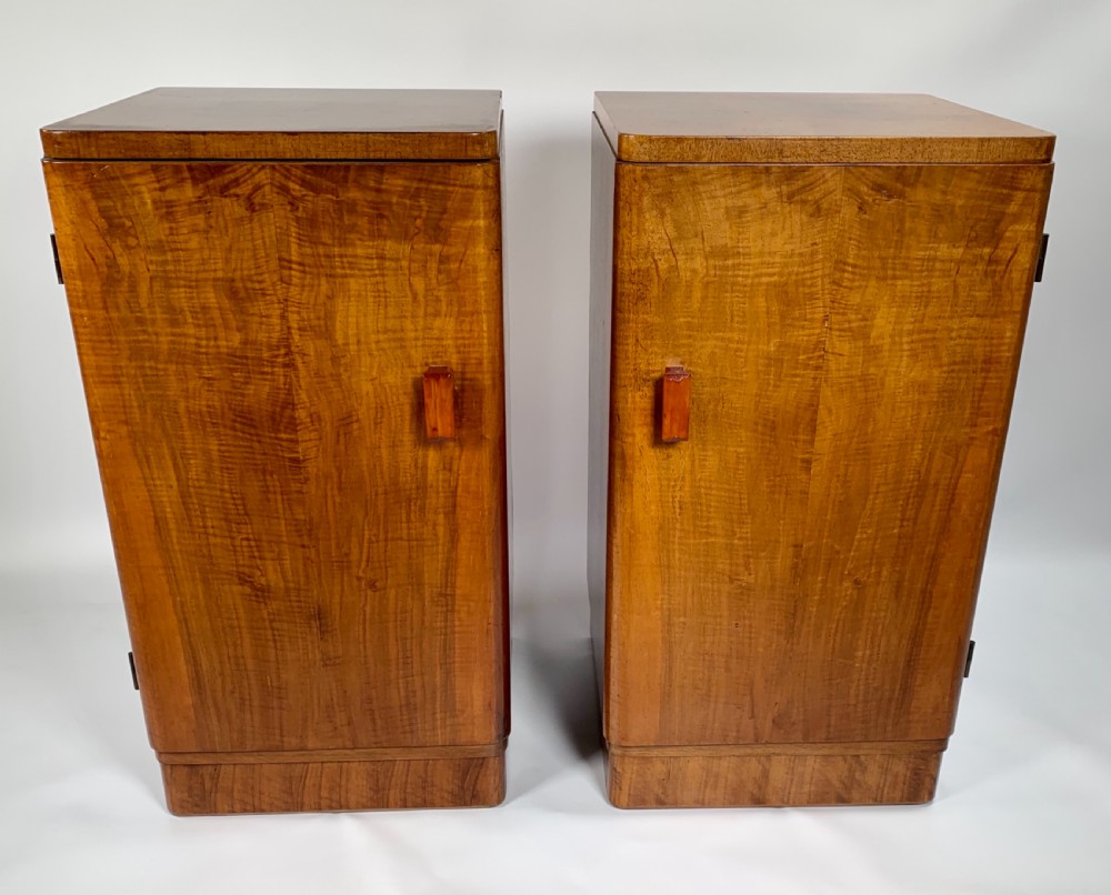 A Pair of Art Deco Bedside Cabinets