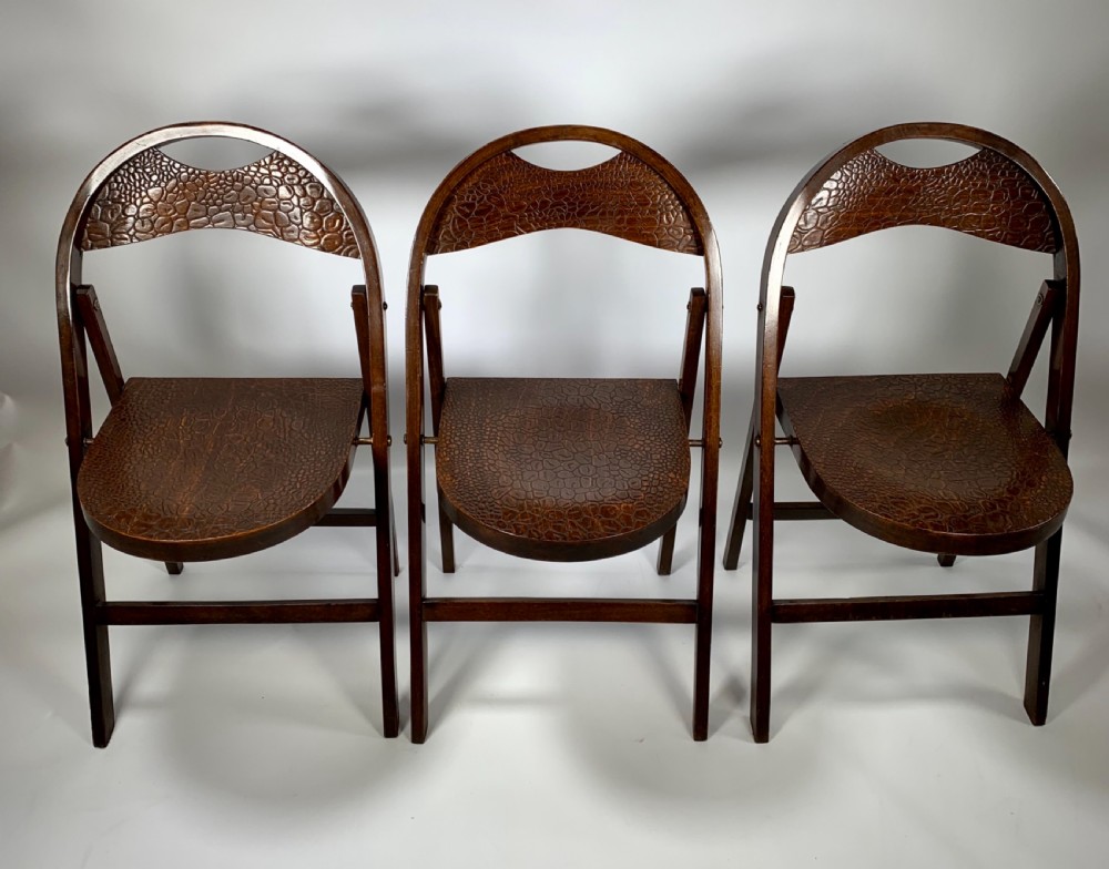Three Bentwood Thonet B751 Folding Chairs View VI
