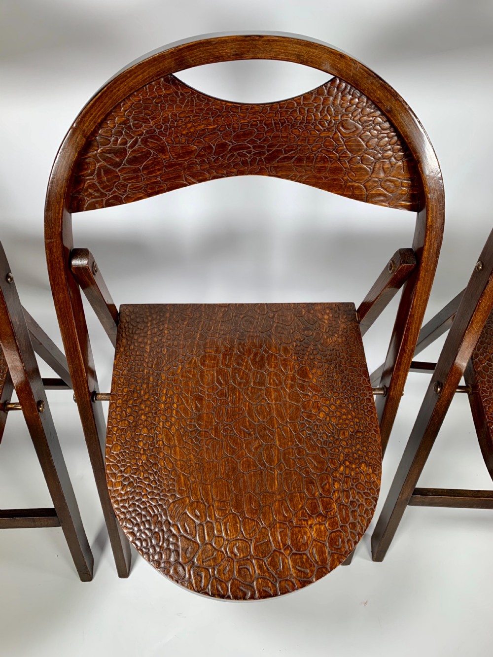 Three Bentwood Thonet B751 Folding Chairs View X