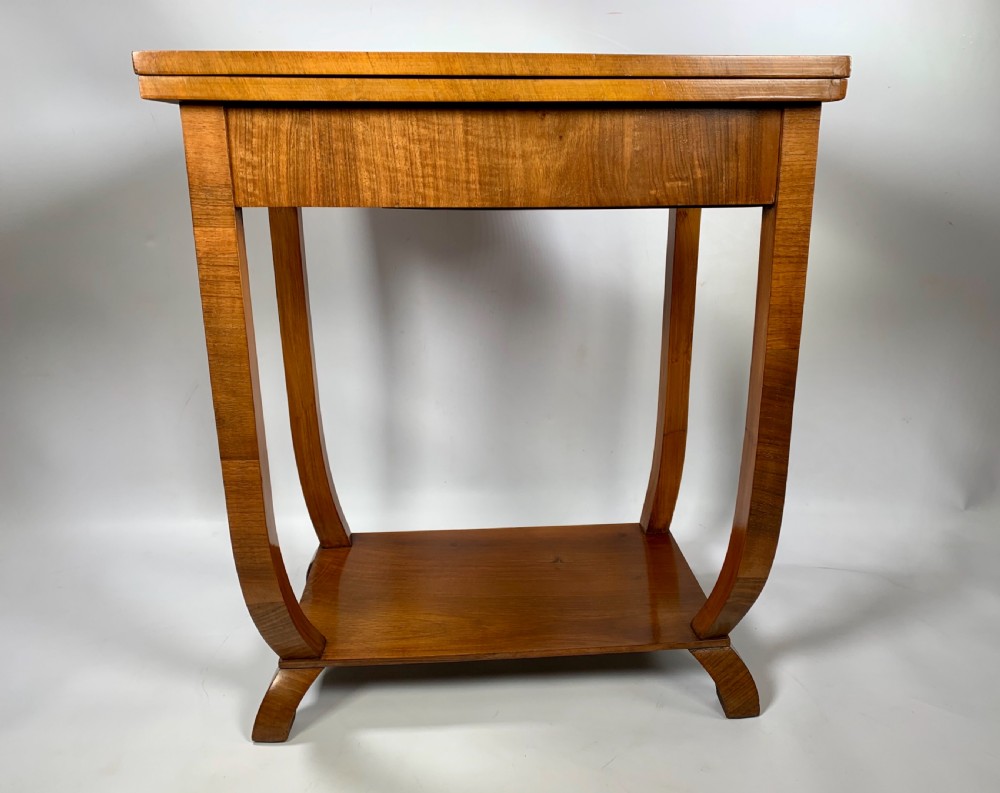 Art Deco Walnut Card Table View III