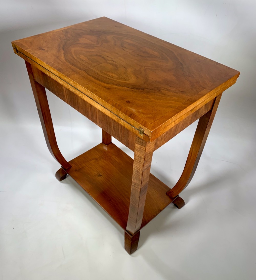 Art Deco Walnut Card Table View IV