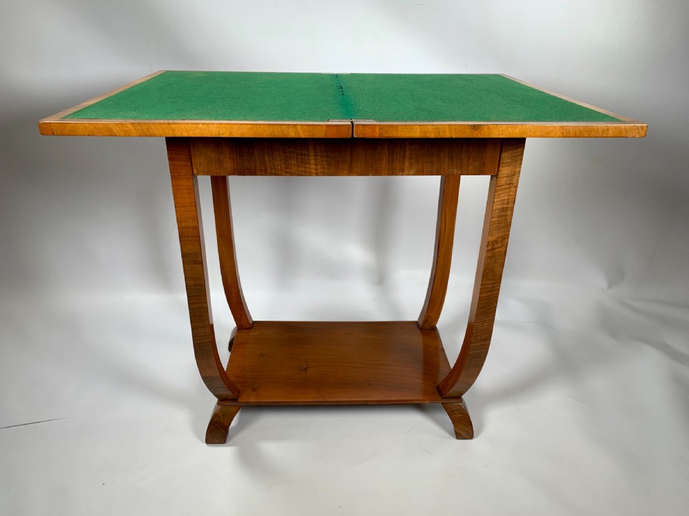 Art Deco Walnut Card Table View VI