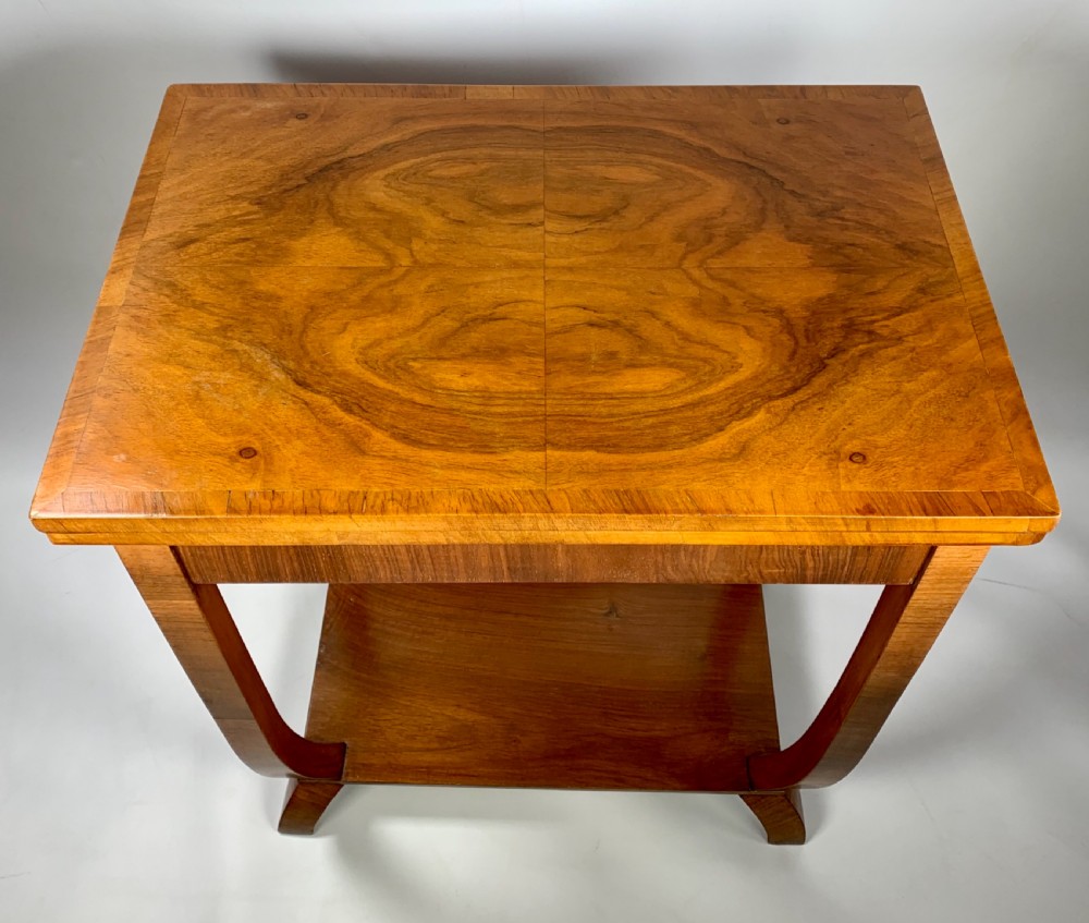 Art Deco Walnut Card Table View VIII