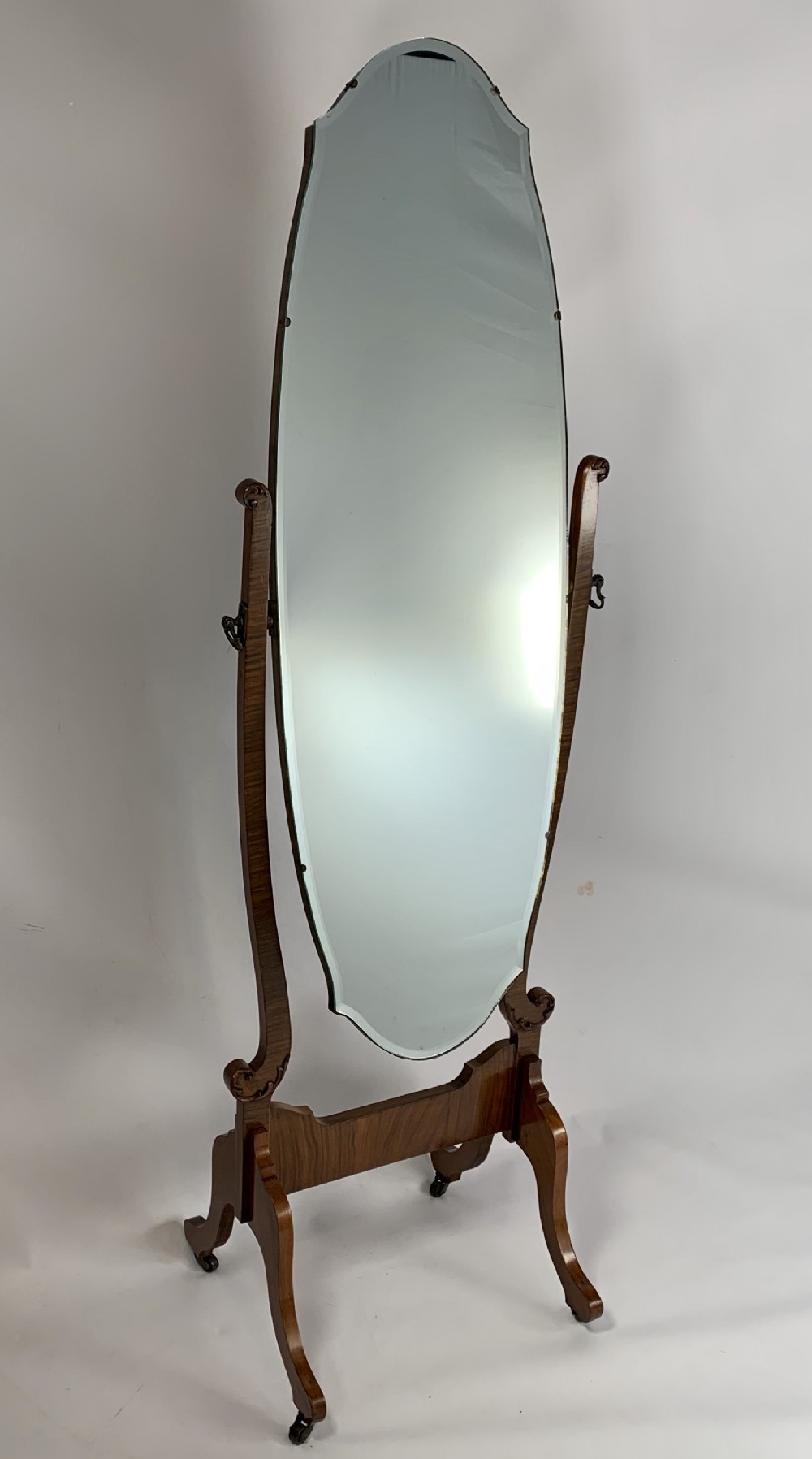 1930’s Walnut Cheval Mirror