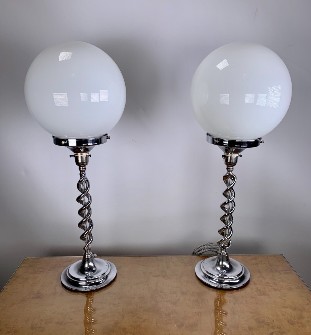 Pair of Art Deco Lamps View II